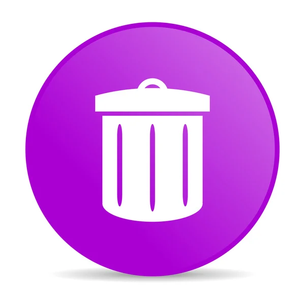 Reciclar icono brillante círculo violeta web — Stockfoto