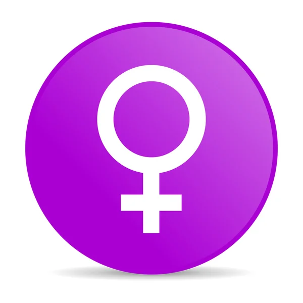 Sexo violeta círculo web brilhante ícone — Fotografia de Stock