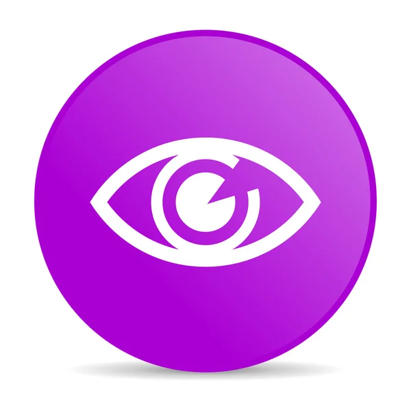 Eye violet circle web glossy icon — Stock Photo, Image