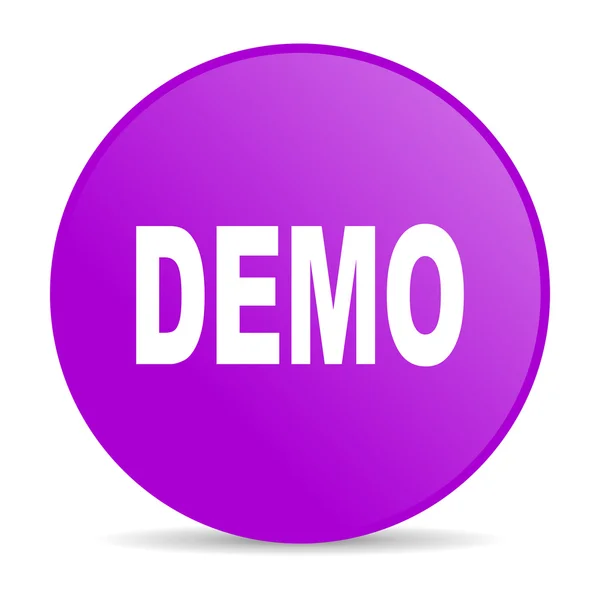 Demo violet circle web glänzend icon — Stockfoto