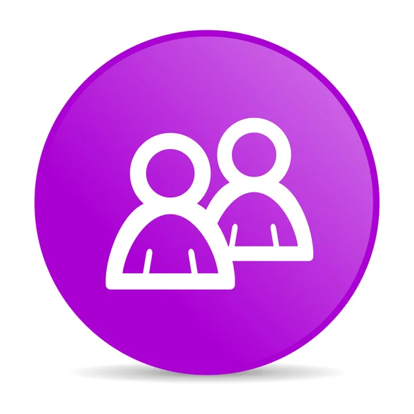 Forum violet cirkel web glanzende pictogram — Stockfoto