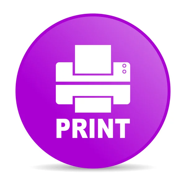 Imprimir círculo violeta web icono brillante —  Fotos de Stock