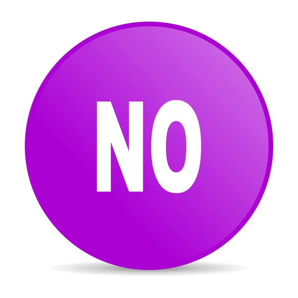 Tidak ada lingkaran ungu ikon mengkilap web — Stok Foto