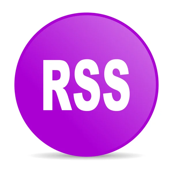 Rss violet circle web glossy icon — Stock Photo, Image