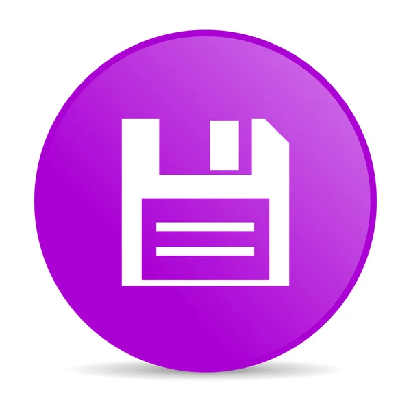 Disk violet circle web glossy icon — Stock Photo, Image