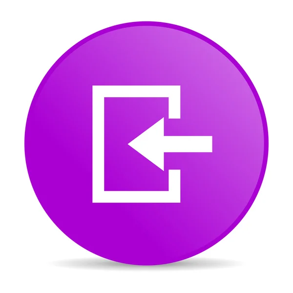 Enter violet circle web glossy icon — Stock Photo, Image