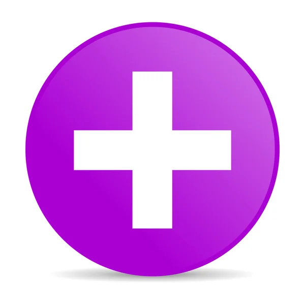 Emergencia violeta círculo web brillante icono —  Fotos de Stock