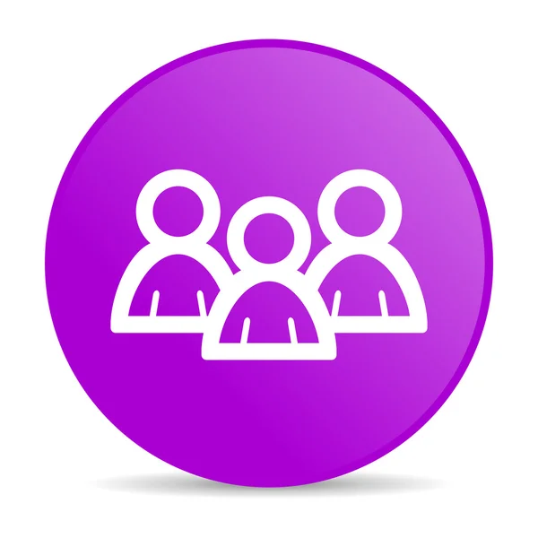 Forum violet cirkel web glanzende pictogram — Stockfoto