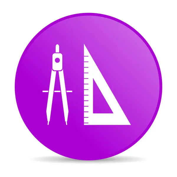 E-leren violet cirkel web glanzende pictogram — Stockfoto