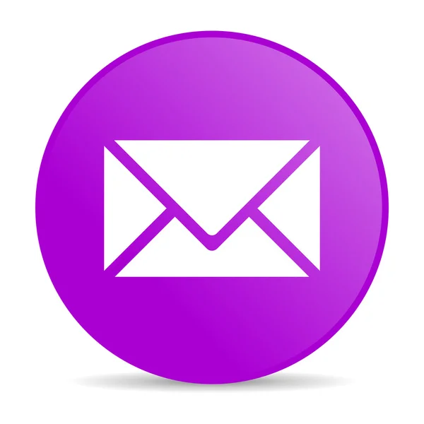 Mail violet circle web glossy icon — Stock Photo, Image