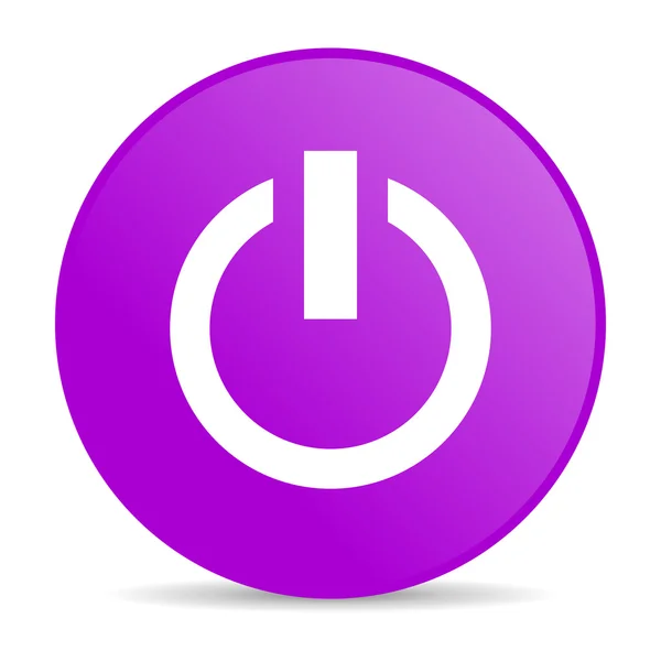 Power violet circle web glossy icon — Stock Photo, Image