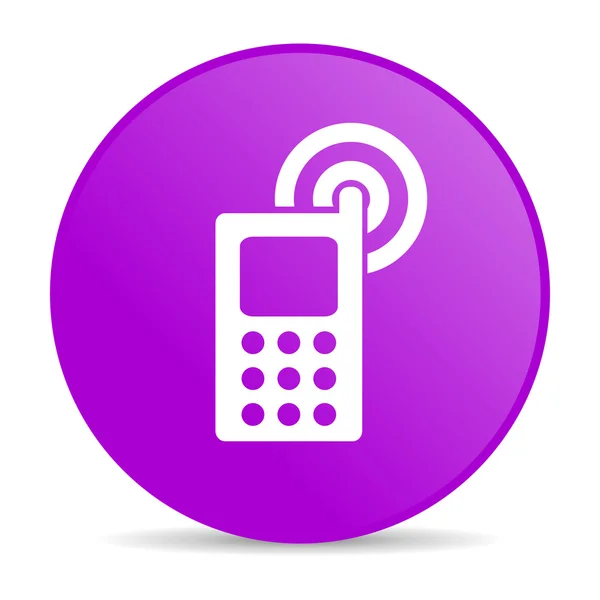 Иконка фиолетового круга сотовой связи — стоковое фото