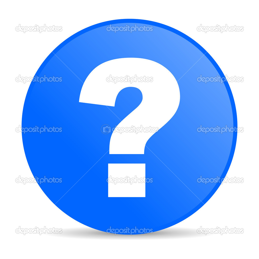 Question mark blue circle web glossy ico