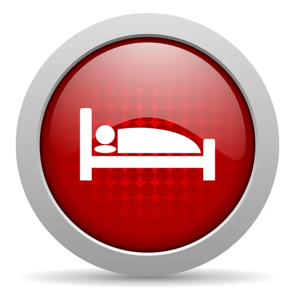 Hotel red circle web glossy icon — Stock Photo, Image