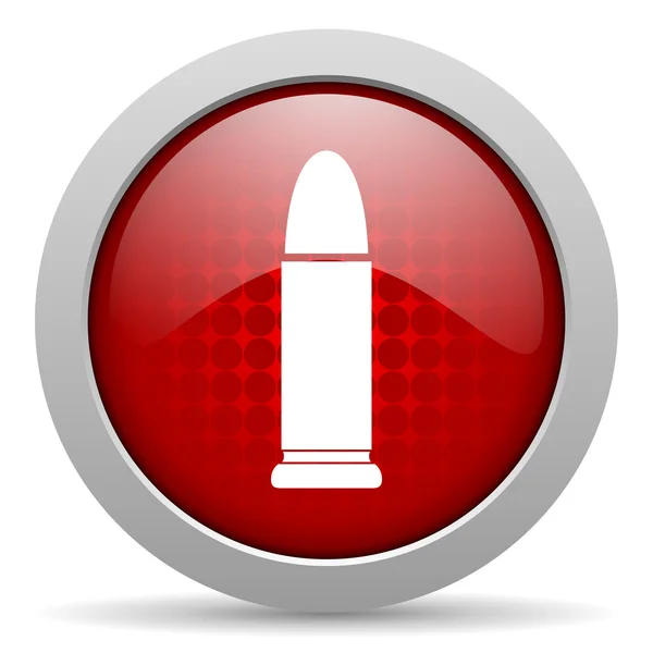 Ammunition red circle web glossy icon — Stock Photo, Image