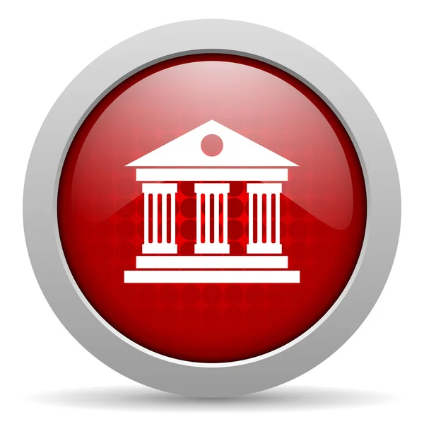 Museum red circle web glossy icon — Stock Photo, Image