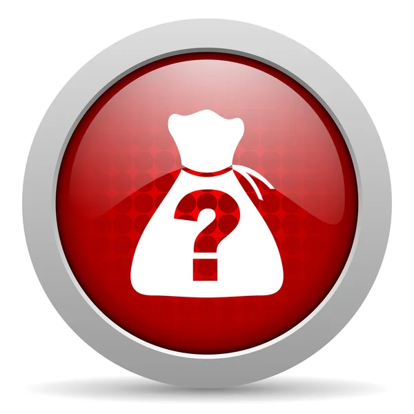Riddle red circle web glossy icon — Stock Photo, Image