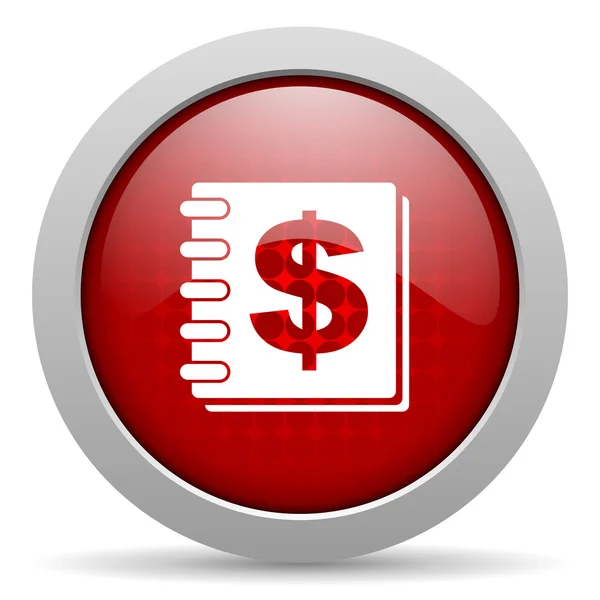 Pieniądze czerwone koło WWW błyszczący ikona — Zdjęcie stockowe