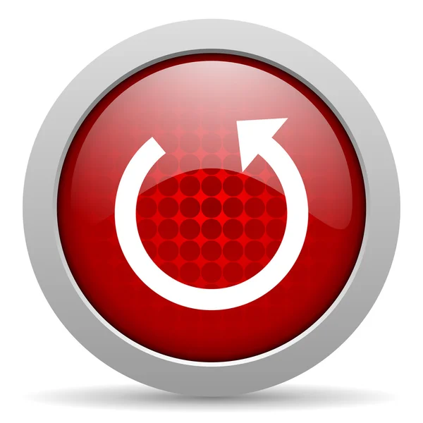 Rotate red circle web glossy icon — Stock Photo, Image