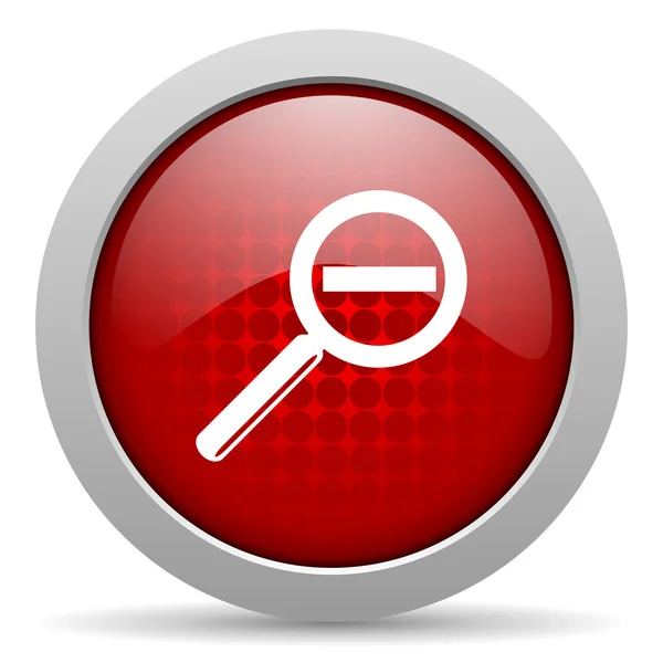 Magnification red circle web glossy icon — Stockfoto