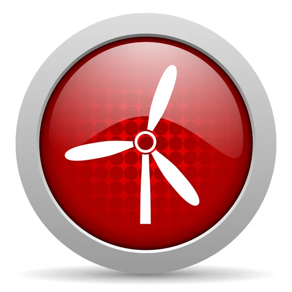 Windmill red circle web glossy icon — Stock Photo, Image