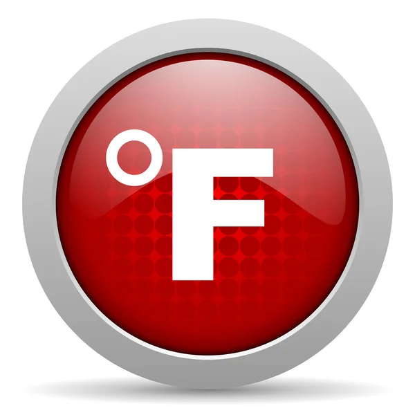 Fahrenheit red circle web icono brillante — Foto de Stock