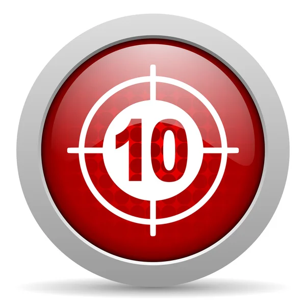 Target red circle web glossy icon — Stock Photo, Image