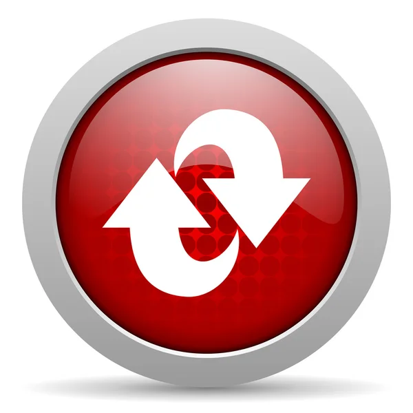 Rotate red circle web glossy icon — Stock Photo, Image