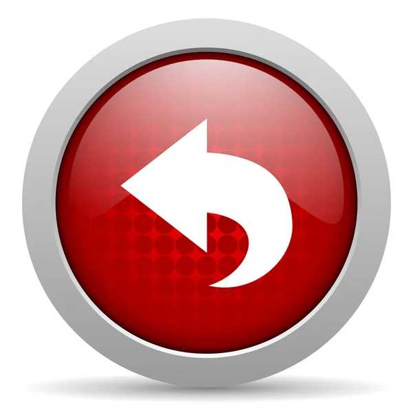 Back red circle web glossy icon — Stock Photo, Image