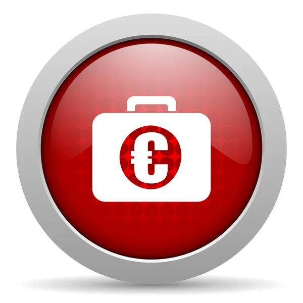 Finanza cerchio rosso web icona lucida — Foto Stock