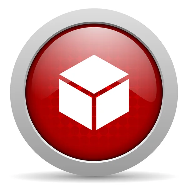 Box red circle web glossy icon — Φωτογραφία Αρχείου