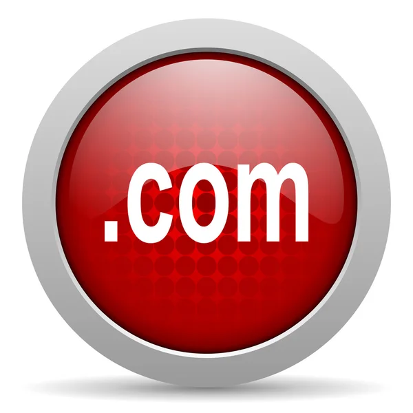 Com red circle web glossy icon — Stock Photo, Image