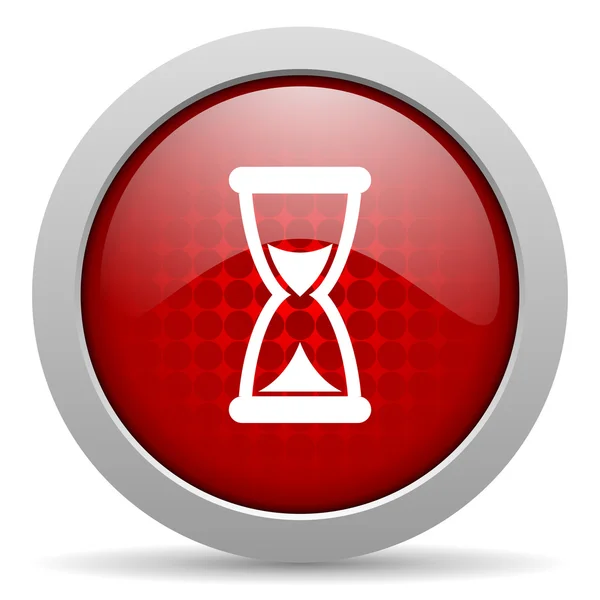 Time red circle web glossy icon — Stock Photo, Image