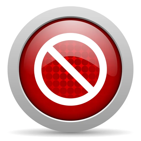 Access denied red circle web glossy icon — Stockfoto