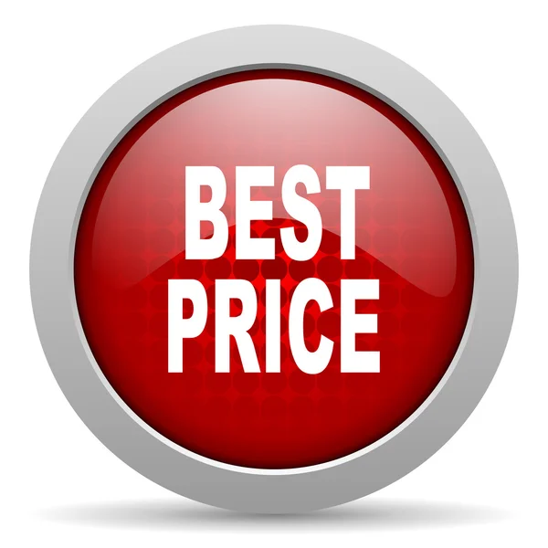 Mejor precio círculo rojo web icono brillante —  Fotos de Stock