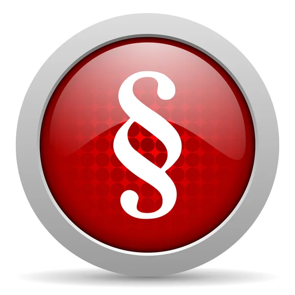 Paragraph red circle web glossy icon — Stock Photo, Image