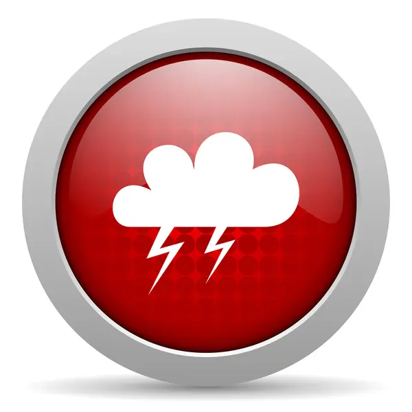 Weather forecast red circle web glossy icon — Stock Photo, Image