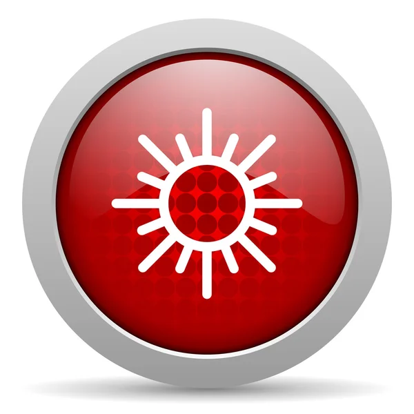 Sun red circle web glossy icon — Stock Photo, Image