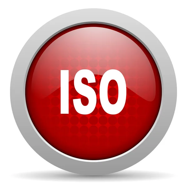 ISO röd cirkel web blanka ikonen — Stockfoto