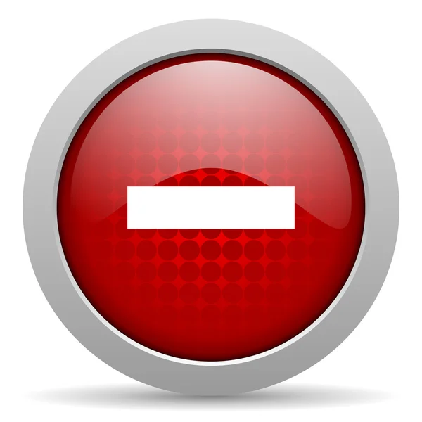 Minus red circle web glossy icon — Stock Photo, Image