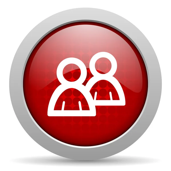 Forum red circle web glossy icon — Stock Photo, Image