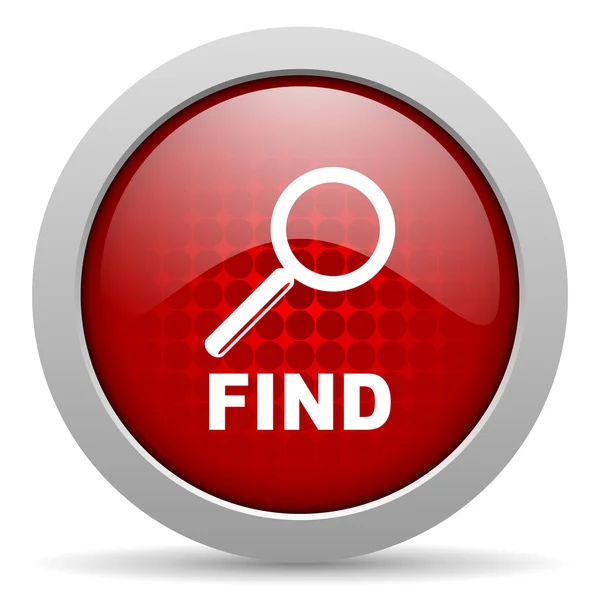 Find red circle web glossy icon — Stock Photo, Image