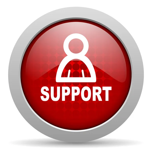 Support red circle web glossy icon — Stock Photo, Image