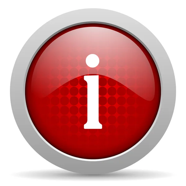 Informazioni cerchio rosso web icona lucida — Foto Stock