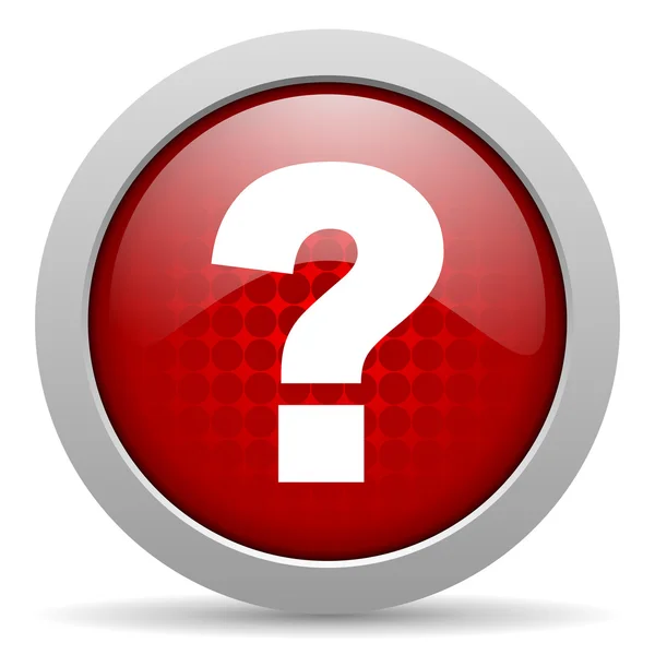 Question mark red circle web glossy icon — Stock Photo, Image