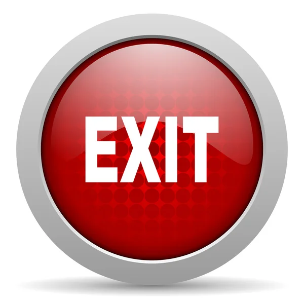 Exit red circle web glossy icon — Stock Photo, Image