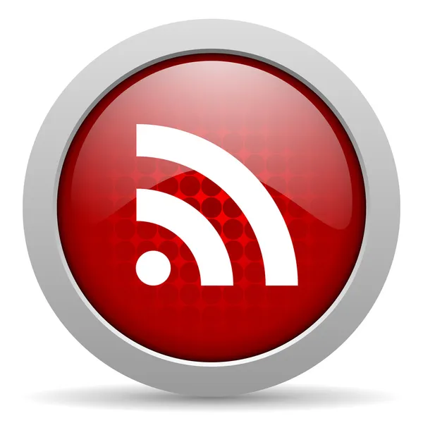 Rss red circle web glossy icon — Stock Photo, Image