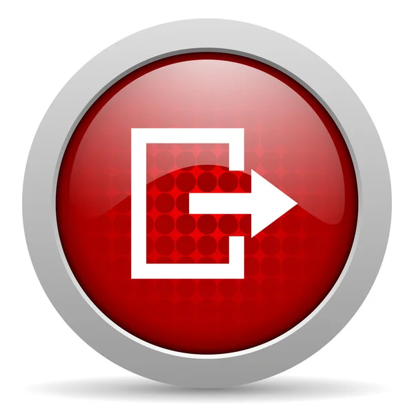 Rode cirkel web glanzende pictogram sluiten — Stockfoto
