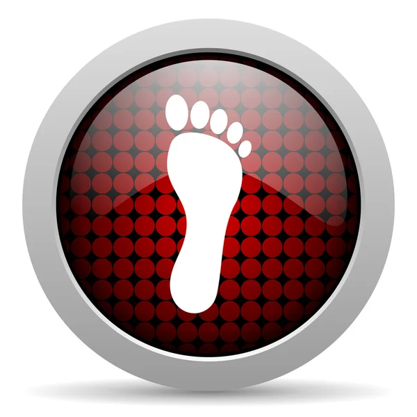 Footprint glossy icon — Stock Photo, Image