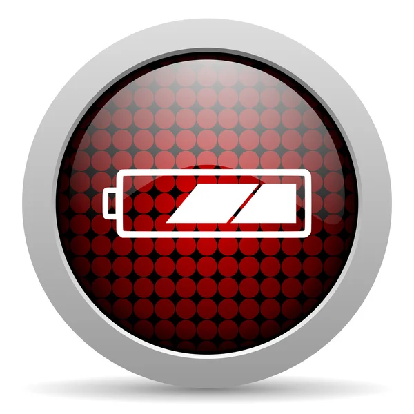 Battery glossy icon — Stock Photo, Image